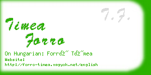 timea forro business card